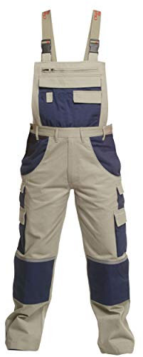 Charlie Barato Latzhose Herren Multipocket Latzhose Multipocket beige/hydronblau