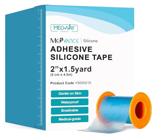MedVance Ruban en silicone souple de 5,1 cm de large avec perforation et découpable (1 paquet, 1,3 m)
