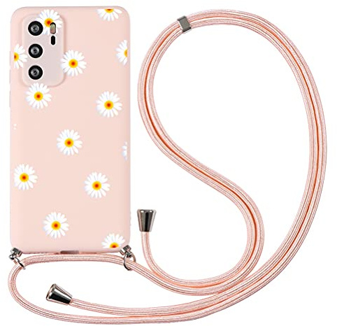 Yoedge 2 in 1 Handykette Handyhülle für Huawei P30 Pro 6,47 hülle,Silikon Motiv mit Kordel zum Umhängen,Verstellbarer Necklace,Vollkörperschutz Phone Cover für Huawei P30 Pro,Gänseblümchen 1