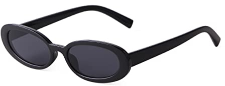 ADEWU Oval Sonnenbrillen Damen Retro Herren 90er Vintage schmale Sonnenbrille für Reise Fahren