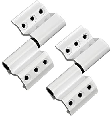 2x Bisagras de ventana sin puñetazos Bisagras de ventana de aleación de aluminio Bisagra de la puerta para marco de ventana Marco de ventana Puerta de tela metálica Blanco Negro