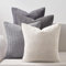 Topfinel Kissenbezug 50x50 cm grau 4er Set Kordsamt Kissenbezüge Kissenhülle Dekokissenbezug sofakissen dekokissen deko für Sofa Schlafzimmer Wohnzimmer Balkon Kinder flauschig Farbverlauf