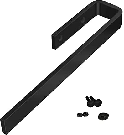 2 Stück SOTECH Handtuchhalter PELI für Schrankmontage Aluminium Höhe: 30 mm | massiv schwarz pulverbeschichtet Länge: 325 mm Breite: 65 mm BA 64 mm Handtuchstange