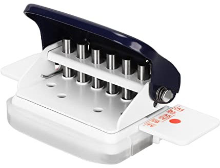 TEmkIn Mini-Bindemaschine, 6-Loch-Cinch-Buchbindemaschine, Lochen von 5 Blatt, für A4 30 Löcher, B5 26 Löcher, A5 20 Löcher, Flipchart-Innenseiten-Stanzen (blau)