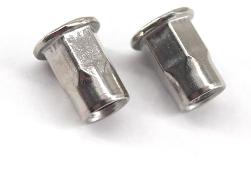20 tuercas de remache hexagonales de acero inoxidable M10 x 21 con cabeza plana
