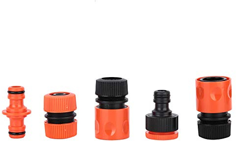 Psytfei Connecteur De Tuyau D'arrosage en PVC G1/2 , 5 Pièces, Adaptateur De Tuyau D'arrosage, Joint De Tube D'arrosage D'irrigation De Jardin pour Maison Et Jardin