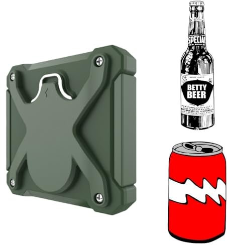 Beer Can Opener - Soda Can Opener - Topless Can Opener - Can Cutter Top Remover - Handheld Safety Manual Can Opener, Smooth Edge Effortless Rip and Sip Opener, Pulls The Top Off (Green)
