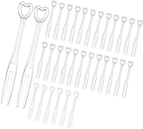 200 Pieces Fruit Forks, Forks, Mini Forks, Food Pickers, Plastic Forks, Small Forks, Piekers, for Food, Fruit, Cocktail Fork, Cake, Party Supplies