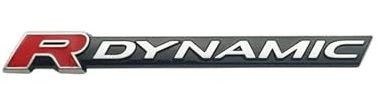 Aqxyju 3D Metal R DYNAMIC Logo Door Emblem Badge Sticker Compatible with VELAR Sport Defender Discovery Accessories Personalized car stickers(Silver)