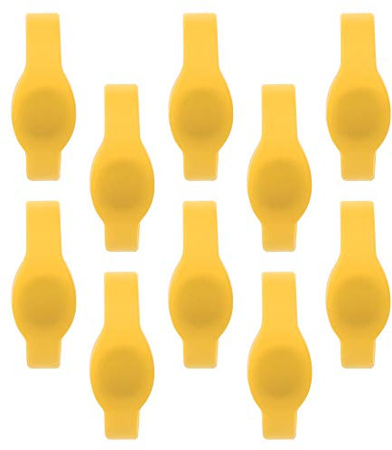 Braccialetti in silicone da 13,56 MHz, 10 pezzi, scheda IC per controllo accessi in piscina, sauna, stanza (giallo)