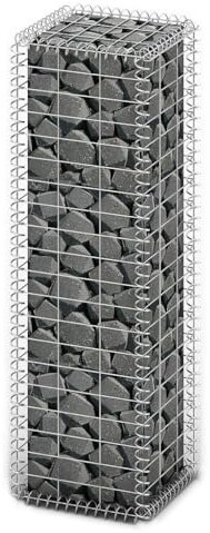 zaun sichtschutz,sichtschutz,Steinkorb Gabione mit Deckeln Verzinkter Draht 100×30×30 cmGeeignet für Gärten, Zäune, Ästhetik