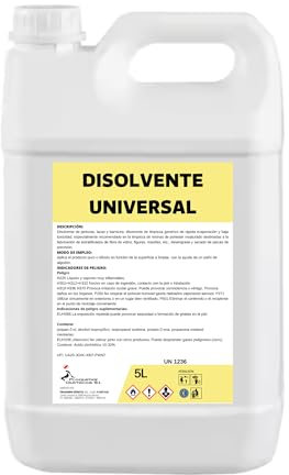 Disolvente Universal Proquimar | Disolvente, Diluyente y Limpiador | Pintura, Esmaltes, Barnices, Limpieza de herramientas | 5 Litros