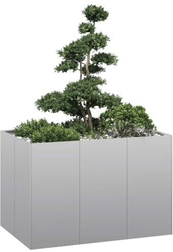LAPOOH Pflanzkübel 120x80x80 cm Verzinkter Stahl, Blumentopf Gross, Blumenkasten Balkon, übertopf, Pflanzkasten, Flowerpot, Kräuterbeet Für Die Küche, Vertikalbeet - 860792