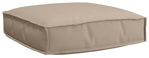 vidaXL Kissen Oxford-Stoff Taupe 60 x 60 x 12 cm | Soft und gemütlich, Leicht zu reinigen und pflegen, Strapazierfähiger, waschbarer Polyesterstoff