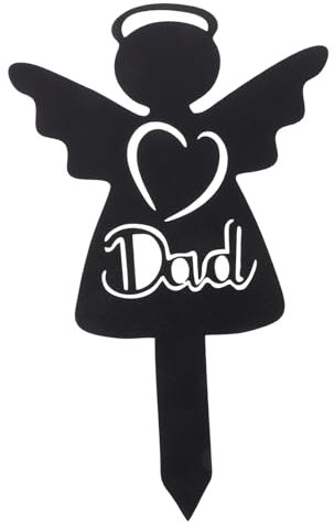 Levemolo Angel Metal Stake Memoriale Per Cimitero Decorazione Per Giardino Commemorativa Per Papà Stabile e Resistente Agli Agenti Atmosferici Per Ricordare Tuoi Cari