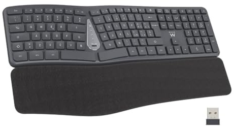Ewent Tastiera Wireless Ergonomica Multi-Connessione | Windows, Android