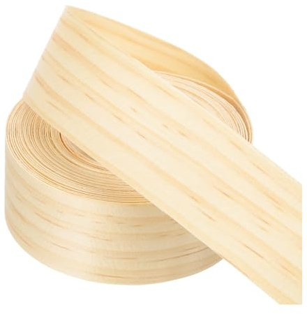 PATIKIL 38mm Pine Edge Banding,7.6m Wood Veneer Tape Pre-glued | Flexible Plywood Edge Banding,with Hot Melt Adhesive,for Furniture Restoration,25 ft