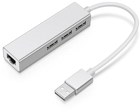 Scheda di rete esterna USB da desktop, convertitore da porta di rete cablata USB a RJ45, espansione HUB(FE-Silver aluminum USB)