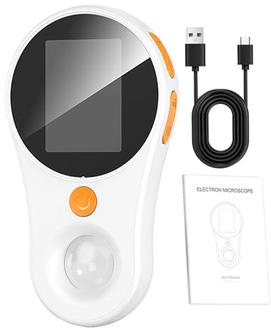 Herramienta de zoom portátil, microscopio portátil, lupa digital, lupa portátil con luz IPS de 2.0 pulgadas, pantalla a color, 200 W, píxeles, 500x, zoom de alta definición, ayuda visual digital para