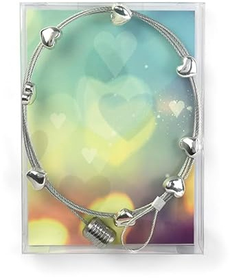 Kraftheld | Fotoseil 150cm mit 8 Deko-Magnete Sweetheart | Herz-Magnete | Dekorative Fotoleine für Fotos, Bilder | bunte Magnet-Deko als Geschenk