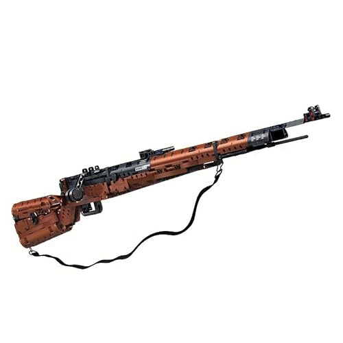 Kar - Kit di costruzione per fucile 98k, 1025 pezzi, fucile da cecchino Mauser 98K, con funzione di tiro, fucile da cecchino giocattolo per adulti, bambini e adolescenti