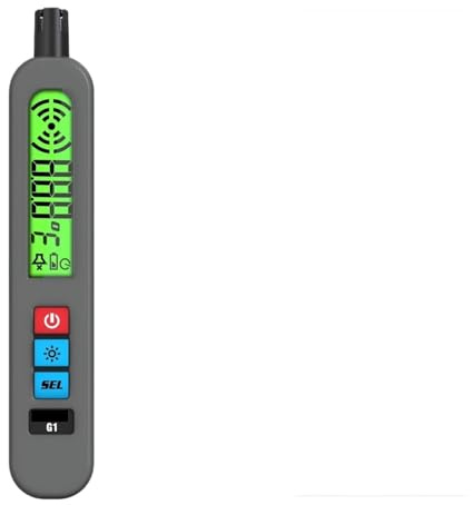 Détecteur de gaz Détecteur de gaz Combustible Portable, modèle Charge, Alarme Fuite Naturel, Charbon, Test température et d'humidité l'air, 1 Ensemble pour Le Travail et la Maison