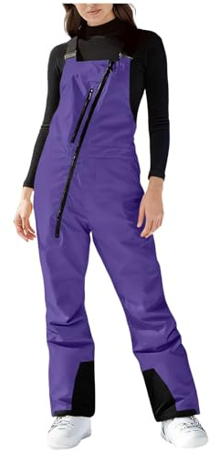 Ski Pants Womens Waterproof Thermal Windproof Breathable Snow Trousers Thermal Pocket Wide Detachable Braces Jumpsuits Fashion Gifts Overalls Snowboard Insulated Essentials Outdoor Winter