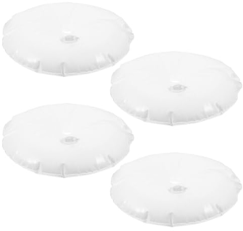 HONMEET Base per Struttura di Palloncini Zavorra ad Acqua 4 Unitá in Plastica Bianca per Vacanze Estive, Adatta a Decorazioni per Feste Indoor e Outdoor