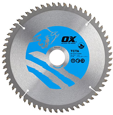 OX Alu/Plastic/Laminate Cutting Circular Saw Blade 210/30mm, 60 Teeth TCG