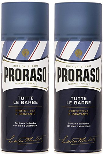 Proraso Proraso Blue Shaving Foam - Espuma de afeitar (2 unidades, 400 ml)