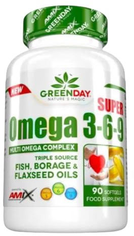 AMIX - Suplemento Alimenticio - Súper Omega 3-6-9 en Formato de 90 Cápsulas - Ayuda a Regular Tu Organismo - Contribuye al Correcto Funcionamiento del Corazón