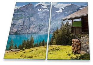 decorwelt Herdabdeckplatte Abdeckung Ceranfeld Abdeckplatte Schneidebrett 2-Teilig 60x52 Natur Spritzschutz Glasplatte Ceranfeldabdeckung Schutz Herdschutz Sicherheitsglas Glasschneidebrett 2x30x52