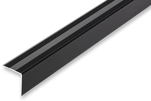 NALine® Treppenkantenprofil 30 x 32 x 900 mm Treppenwinkel schwarz selbstklebend Treppenkantenprofil Treppenkante Alu Winkel