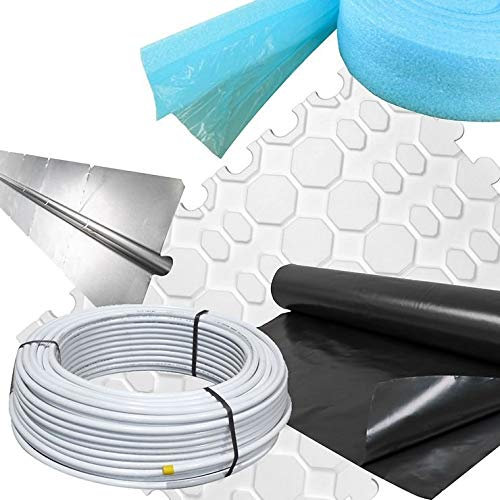 Ratiodämm Fußbodenheizung Trockenbausystem-Sets mit Alu-Verbundrohr 14x2 mm ohne Regeltechnik 80m²