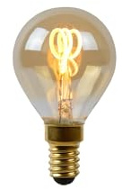 Lucide P45 - Lámpara de filamento - Ø 4,5 cm - LED Regul. - E14-1x3W 2200K - Ámbar