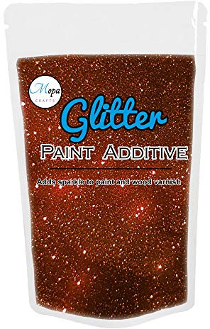 Mopa Crafts Antique Copper Glitter Paint Crystal Additive 100g for Emulsion Paint - for use with Interior/Exterior Wall, Ceiling, Wood, Metal, Varnish, Dead Flat, Matt, Soft Sheen or Silk Paints