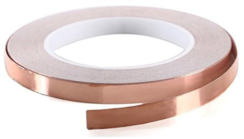 skycabin Copper Tape 10mmx25mm Copper Foil Tape With Conductive Adhesive for Guitar,EMI Shielding,Eletrical Repairs,Paper Circuit,Grounding,Stain Glass,Home Decor,Gardening,Arts&DIY Crafts