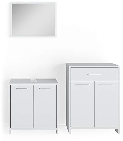 Vicco Badmöbel-Set Kiko, Weiß, 58 cm