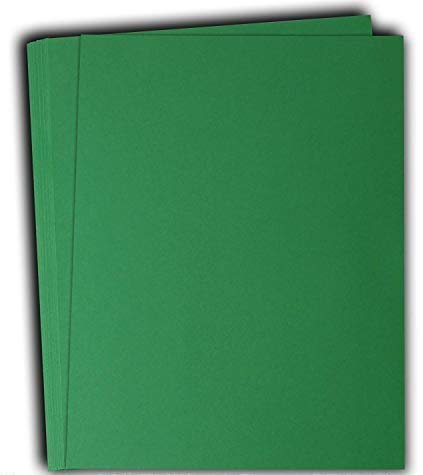 Hamilco Farbiges Kartonpapier, 21,6 x 27,9 cm, brillantes Grün, 50 Stück