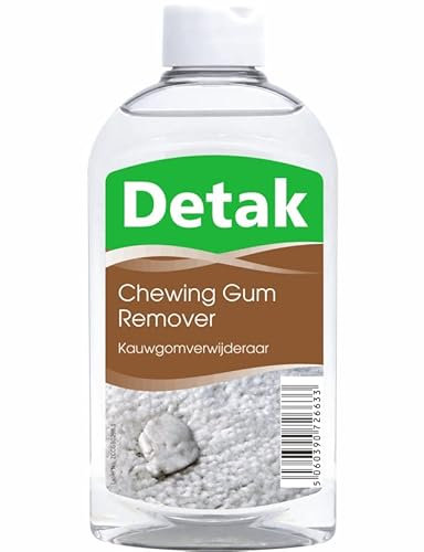 300ml Detak Chewing Gum Remover Bottle - Sticky Gum Removal from Hard Surfaces, Carpets, Fabrics and Pavement