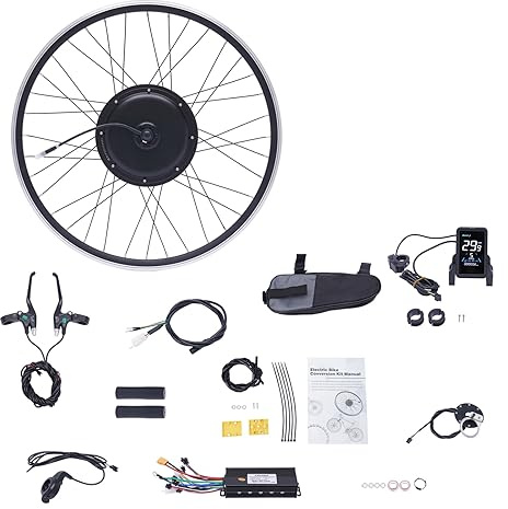Ebike Umbausatz Motor für Fahrrad 1000W 48V E-Bike Umrüstkit Vorder-/Hinterrad E-Bike Antriebseinheit für 28 / 29 / 700C Fahrräder (Hinterrad)