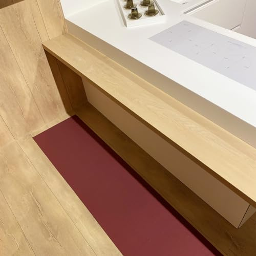 OLIVO.shop ROTOLO STYLE Tappeto cucina su misura, Passatoia cucina antiscivolo, Tappeto cucina pvc, 6 colori e varie misure. (50x340 cm, Bordeaux)