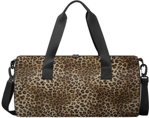 Sport Turnbeutel Leopard Muster Gepard Gepäck Tasche Leopard Muster Sport Handtasche Gym Bag Reise Seesack Reise Segeltuch Turnbeutel Wasserdicht Seesack Reise Turnbeutel für Damen und Herren, wie
