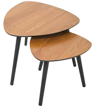 SVITA Erin 2er-Set Beistelltische Couchtische Nachttische klein modern Wohnzimmer Schlafzimmer Flur Holz