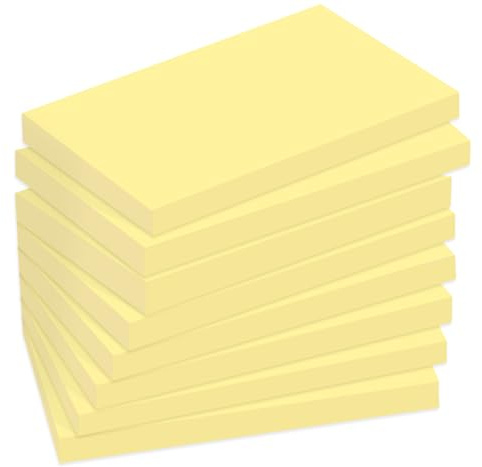 Agoer 1200pcs Haftnotizen Gelb - 76x127mm Klebezettel Groß Selbstklebende Notizzettel Sticky Notes zum Beschriften, Wiederaufklebbar Haftnotiz für Schule Zuhause, Büro - Back To School