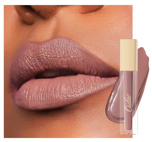 Oulac Nude Matte Liquid Lipstick for Women, Long Lasting Lipstick Waterproof Lip Stain, No Transfer, Creamy High Pigmented Formula with Rose Oil, Vegan & Cruelty-Free, Rose Pink M28