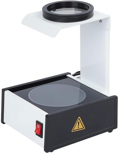Testeur de stress pour lunettes, testeur de stress polarisant avec lumière LED – Détecte les cristaux d'authenticité, lentilles optiques, polariseurs – Luminosité réglable – Idéal pour les opticiens