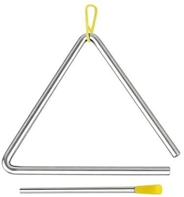 Music Triangle Instrument - Hand Steel Triangle Percussion Instrument - Steel Triangle Percussion Bell With Strikers for Rhythm Education