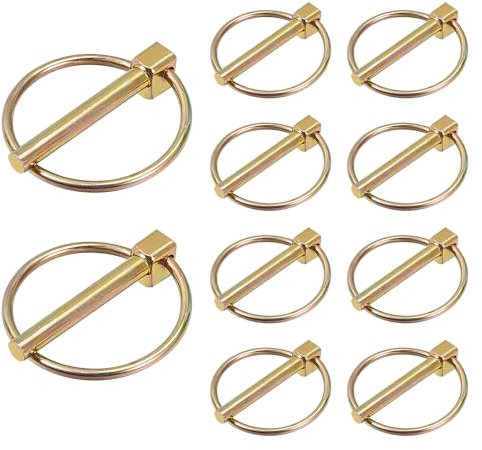 HENGBIRD 10 Pezzi Perno di Bloccaggio Coppiglie A Scatto, Perni di Sicurezza, Anello O Pin Trattori, Anello O-Pin Perno di Fissaggio Boccole per Trattori Agricoli Rimorchi Camion Tosaerba Carrello