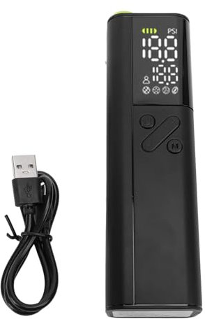 Elektrische Ballpumpe, Tragbare Intelligente Luftpumpe mit Manometer und Digitalem LCD-Display für Fußball, Basketball, Volleyball